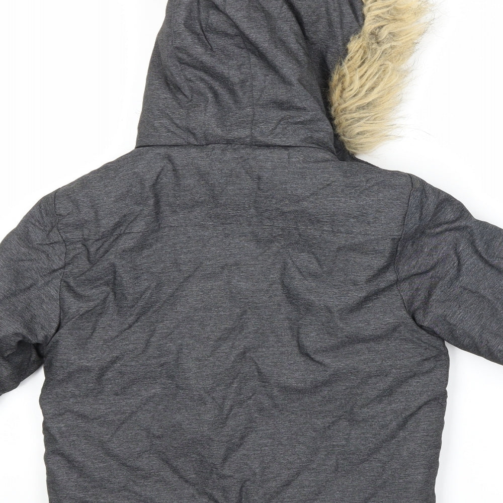 George Boys Grey   Parka Coat Size 4-5 Years