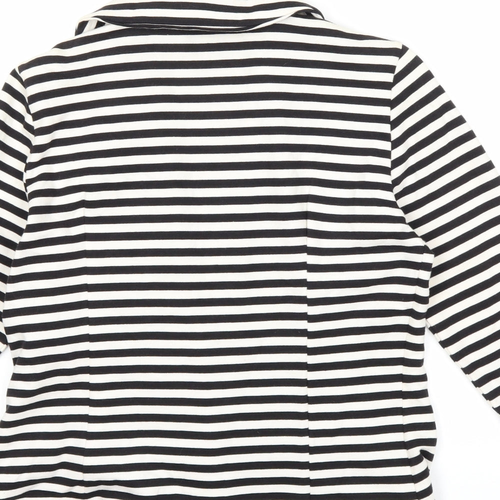 Papaya Womens Black Striped  Jacket Blazer Size 10