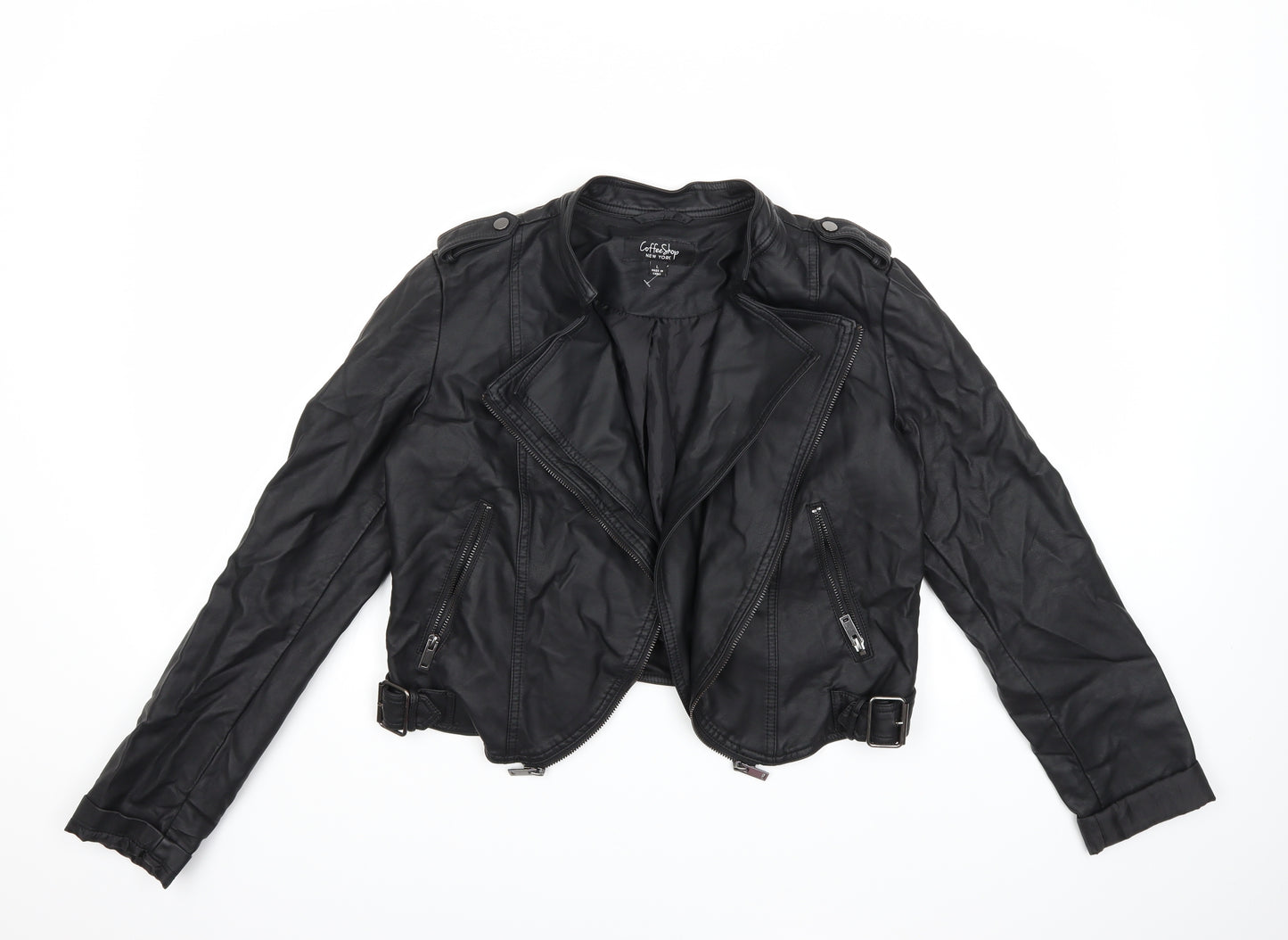 Coffee Shop Womens Black   Jacket Coat Size L