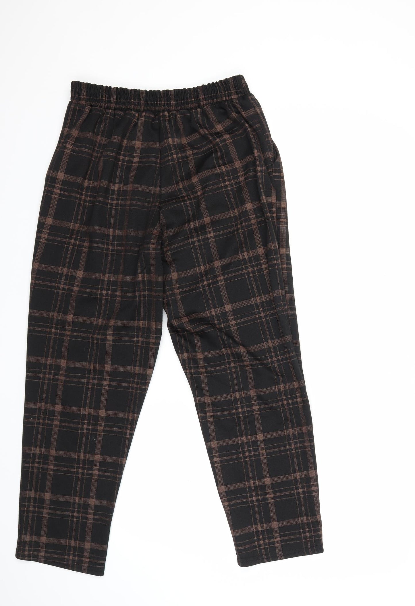 New Look Womens Black Check  Trousers  Size 10 L23 in