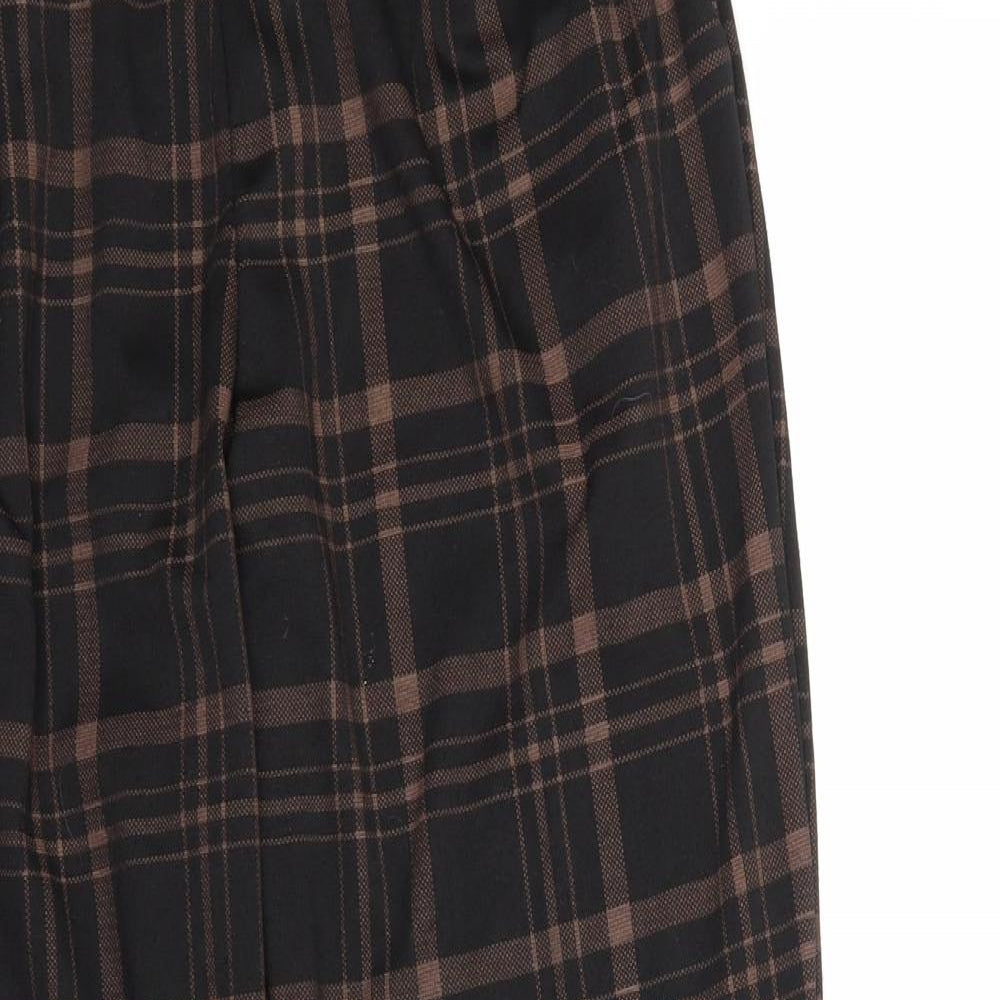 New Look Womens Black Check  Trousers  Size 10 L23 in