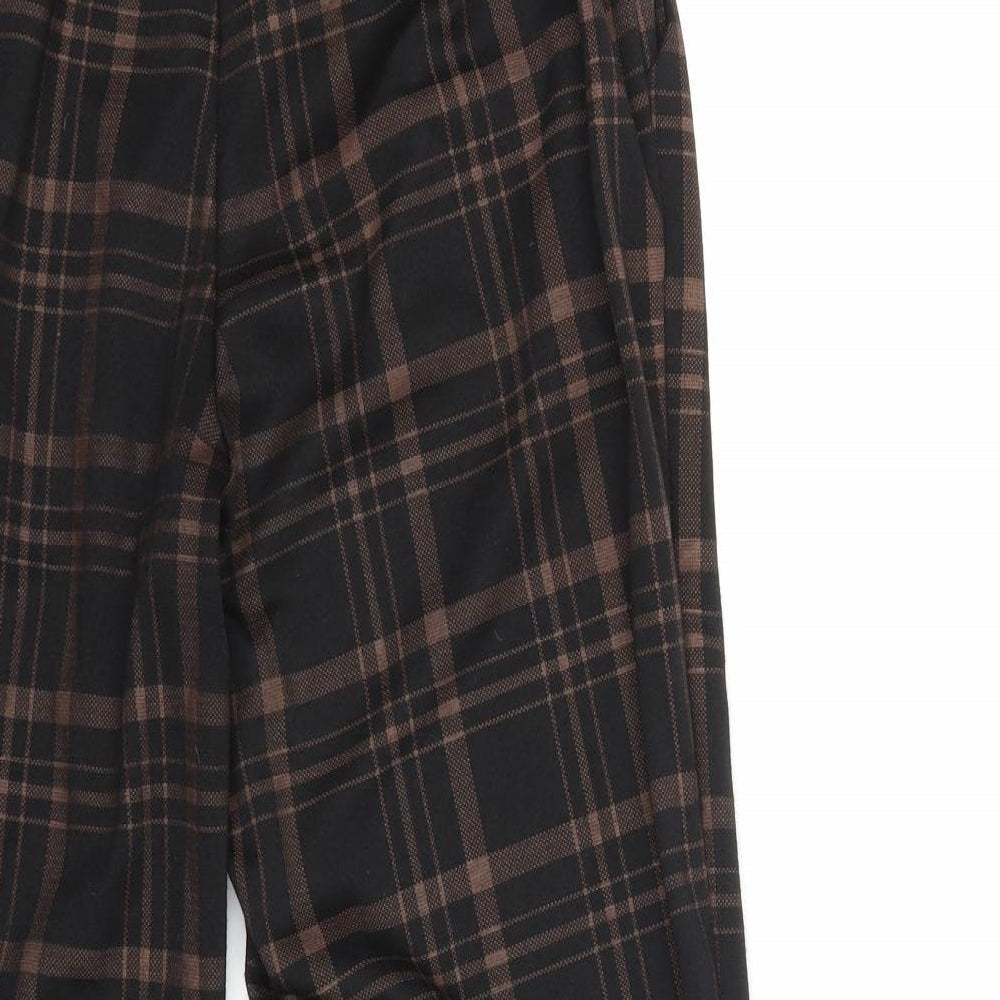 New Look Womens Black Check  Trousers  Size 10 L23 in