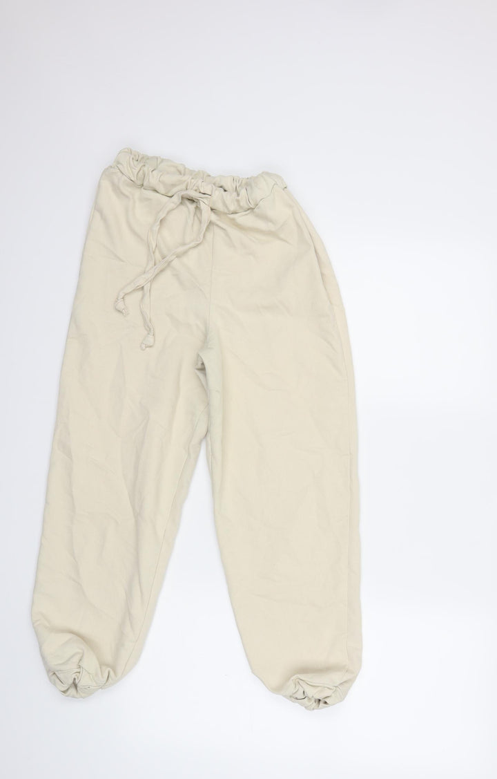 PRETTYLITTLETHING Womens White Trousers Size 4 L22 in