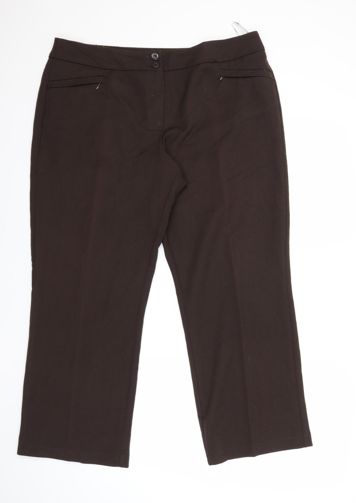 BHS Womens Brown   Trousers  Size 18 L27 in