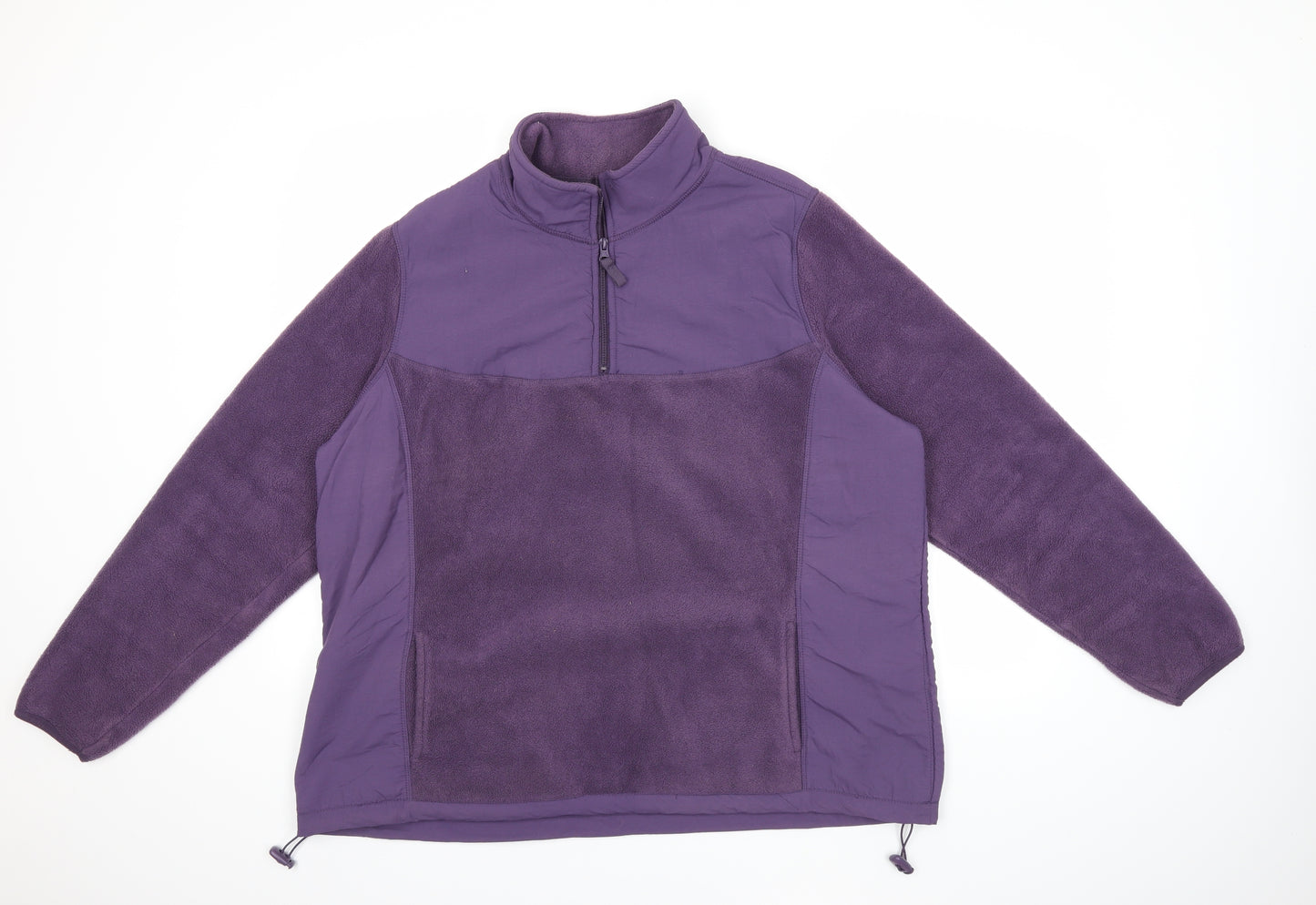 Papaya Womens Purple  Fleece Jacket Coat Size 20