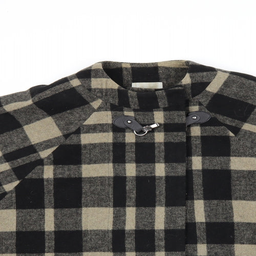 TU Womens Black Check  Jacket Coat Size 12