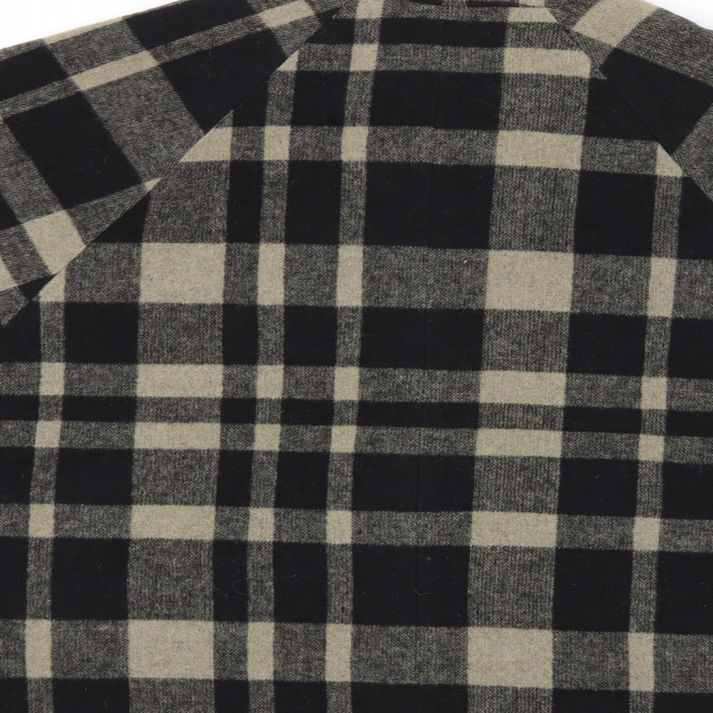 TU Womens Black Check  Jacket Coat Size 12