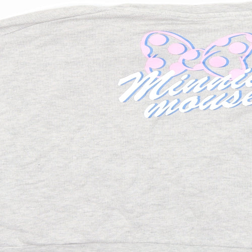 Uniqlo Girls Grey   Pullover Sweatshirt Size 13 Years  - minnie mouse