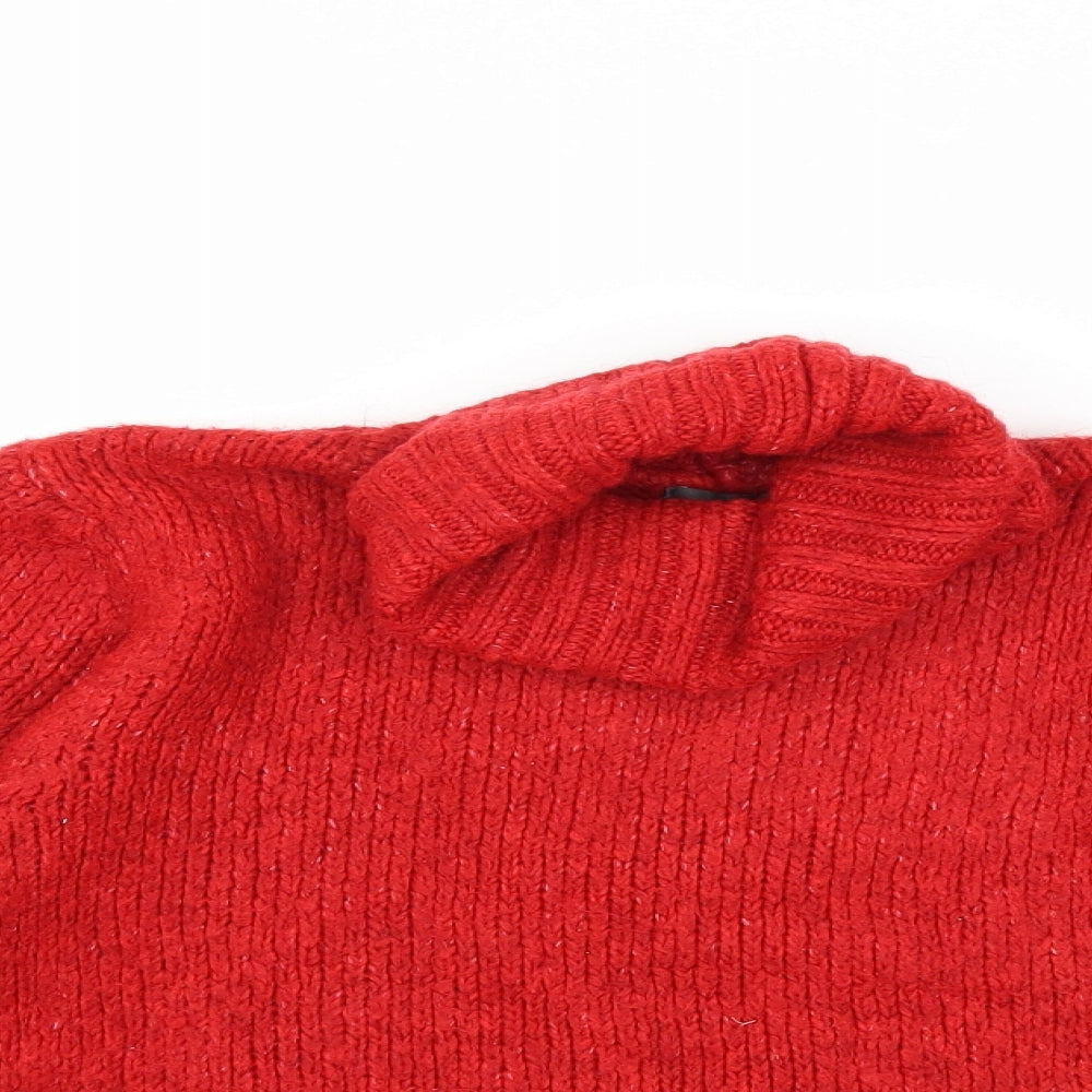 Primark Womens Red  Knit Pullover Jumper Size 10