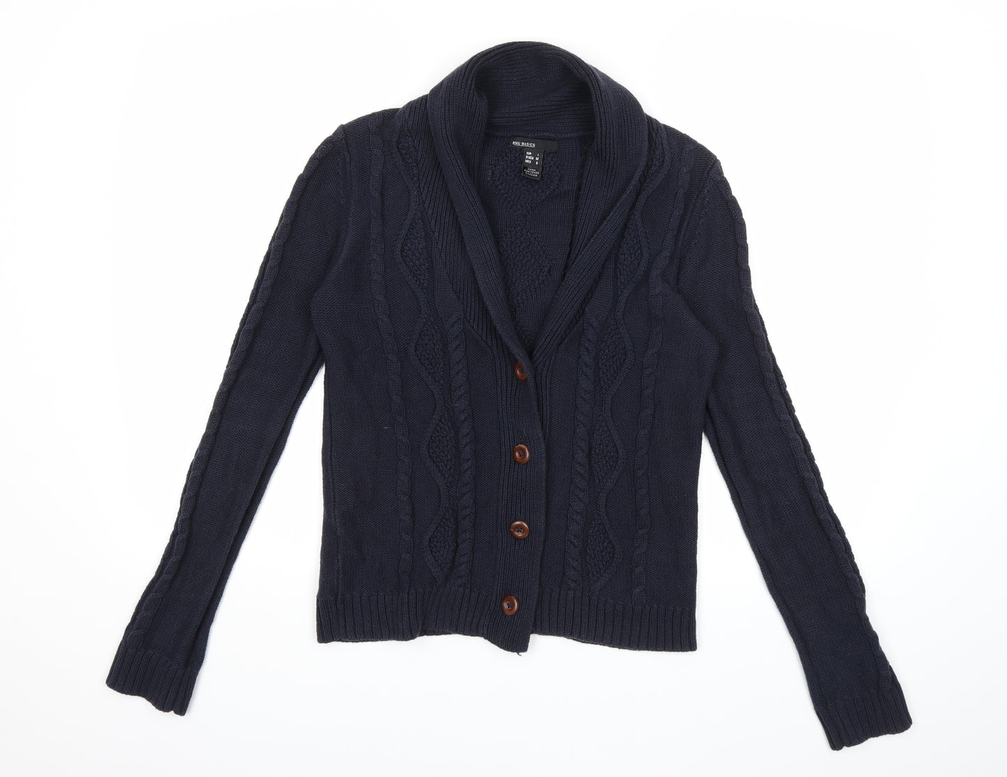 Mango Womens Blue  Knit Cardigan Jumper Size L
