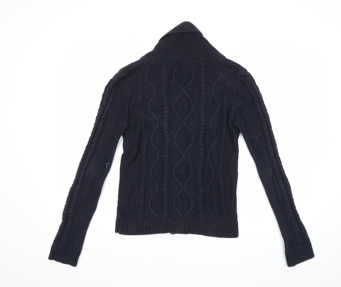 Mango Womens Blue  Knit Cardigan Jumper Size L