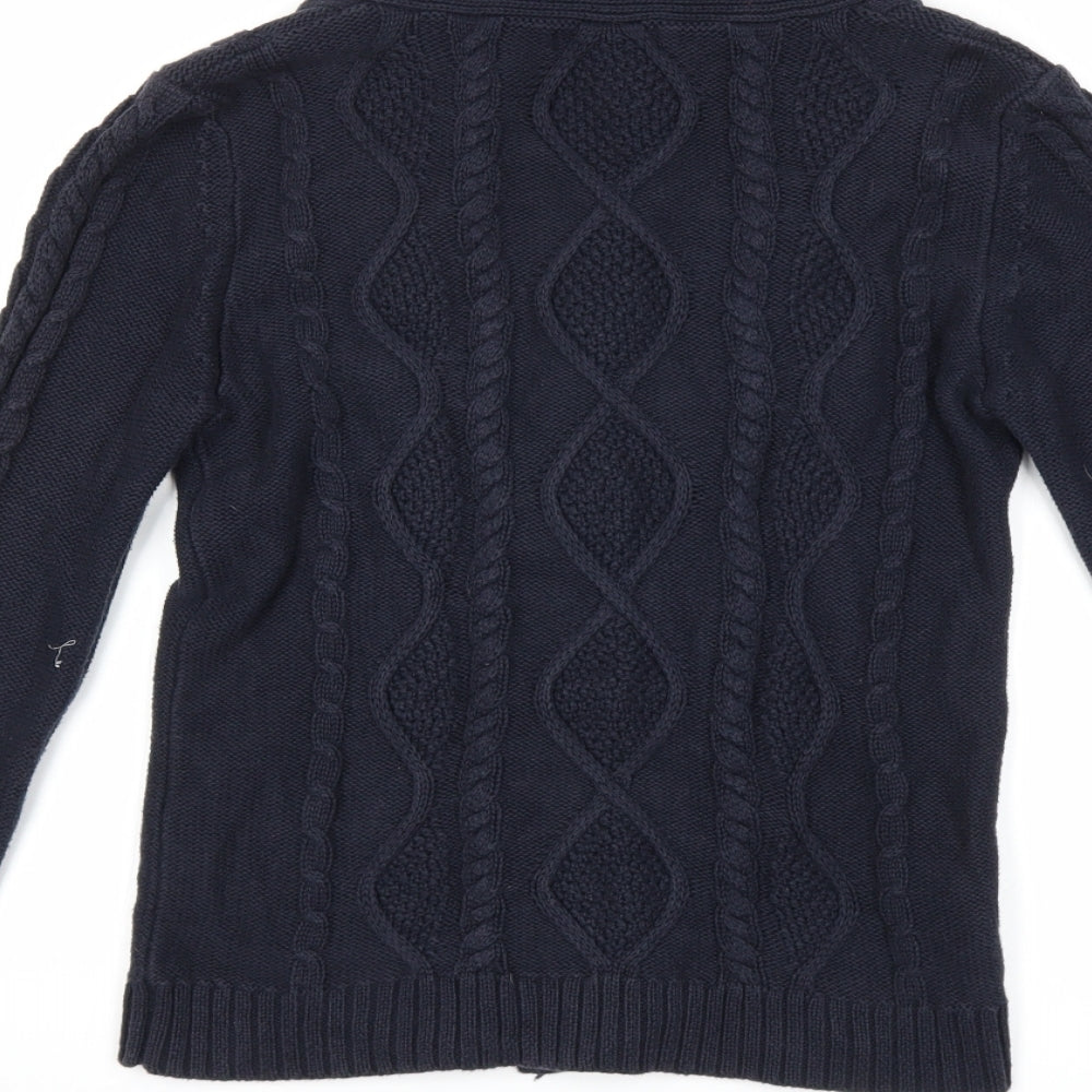 Mango Womens Blue  Knit Cardigan Jumper Size L