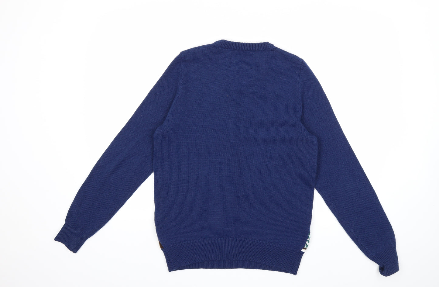 NEXT Mens Blue  Knit Pullover Jumper Size S  - chrismtas