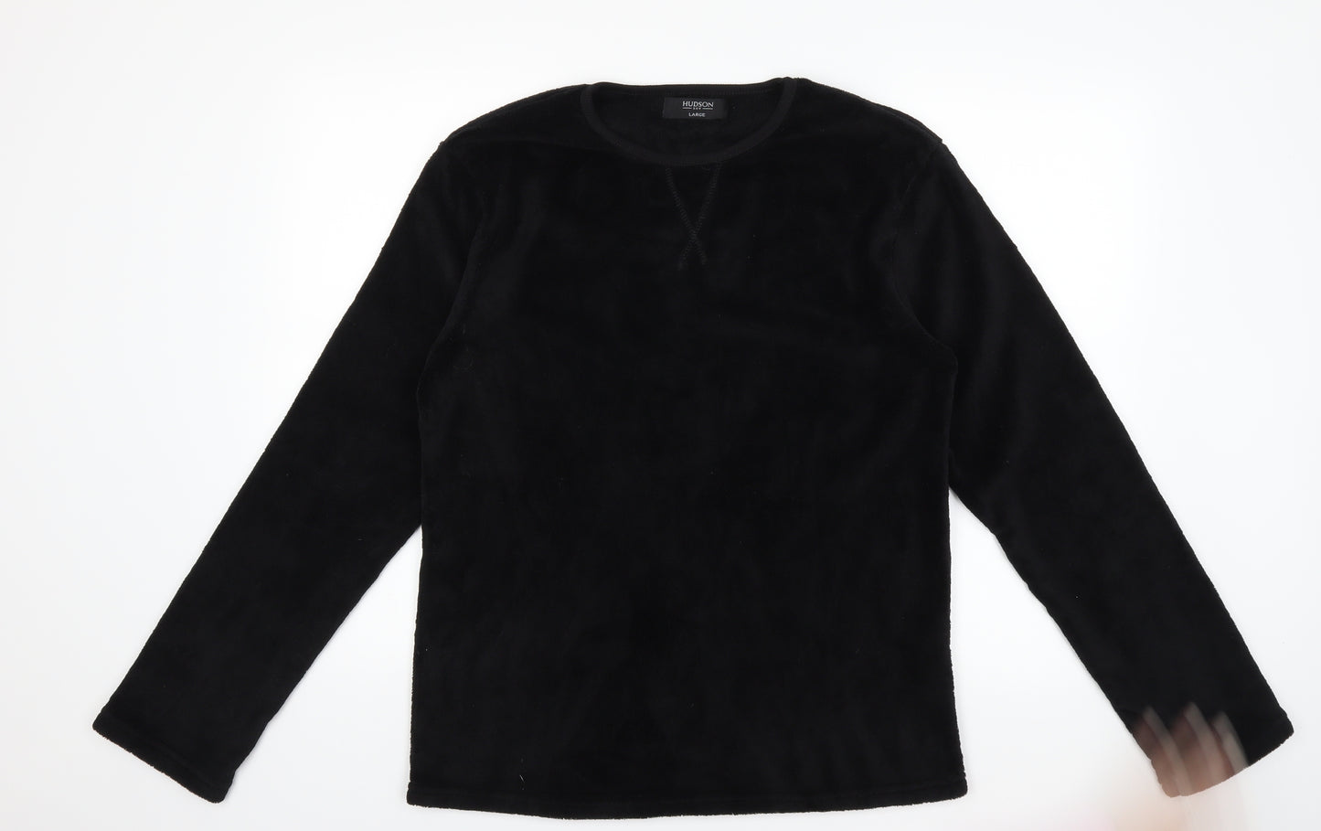 Hudson Bay Mens Black  Fleece  Pyjama Top Size L