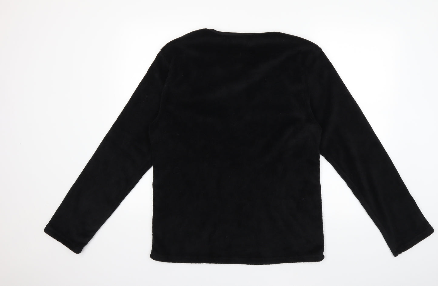 Hudson Bay Mens Black  Fleece  Pyjama Top Size L