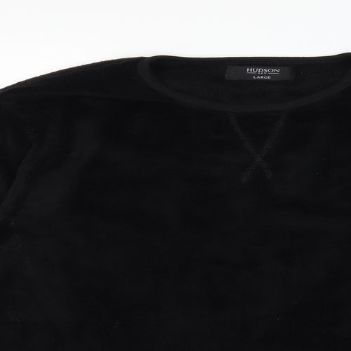 Hudson Bay Mens Black  Fleece  Pyjama Top Size L