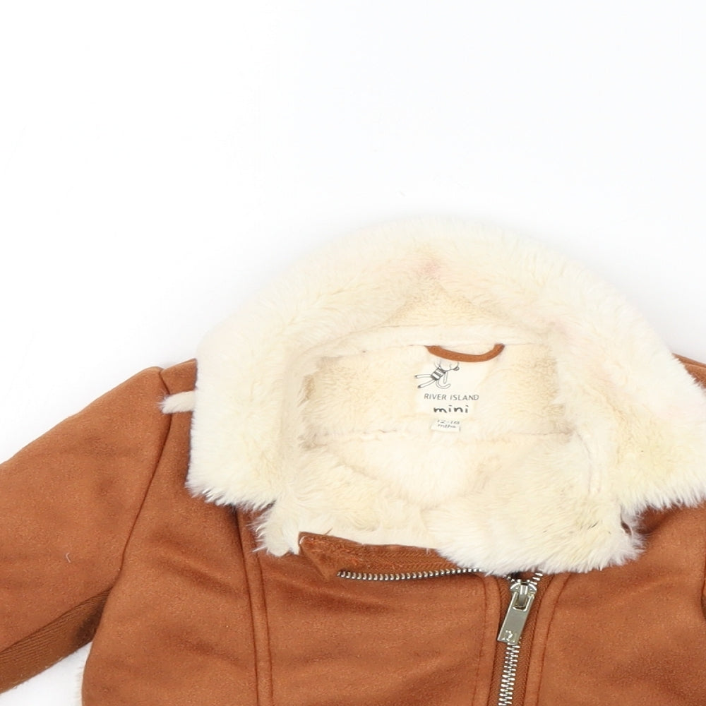 River Island Baby Brown   Jacket Coat Size 12-18 Months