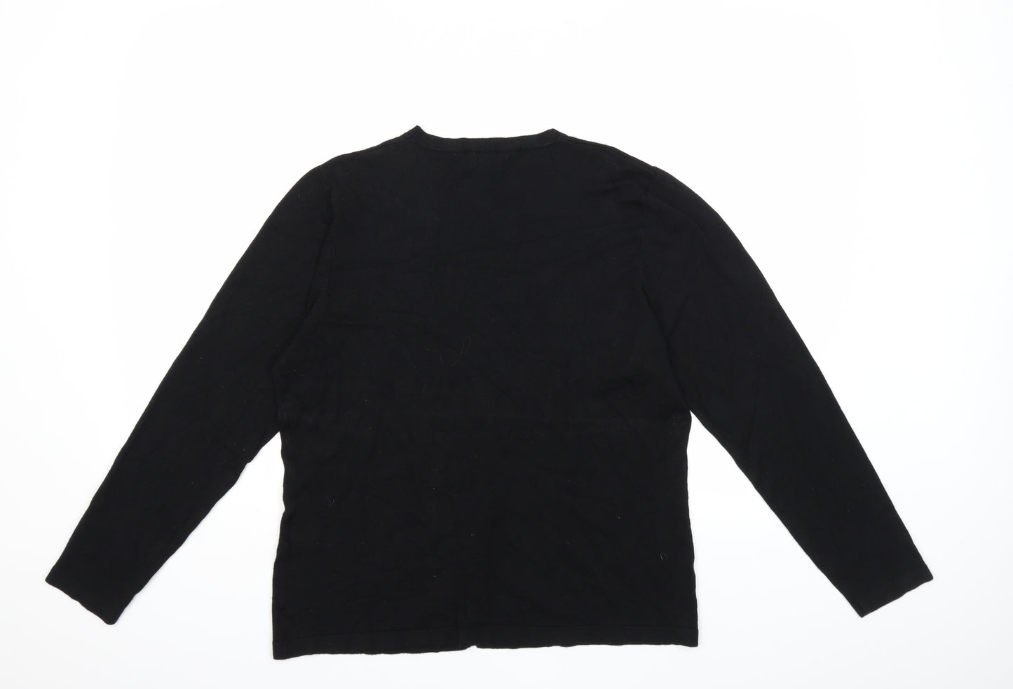 story Womens Black  Knit Cardigan Jumper Size L
