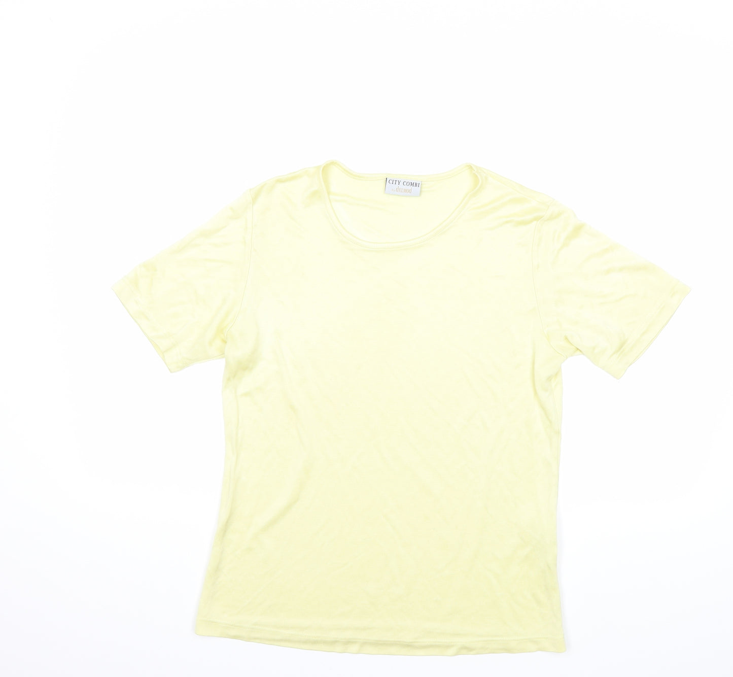 delmond Womens Yellow   Basic T-Shirt Size 10