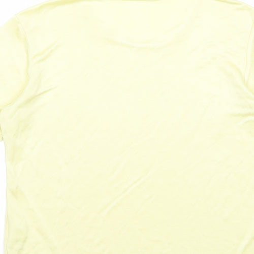 delmond Womens Yellow   Basic T-Shirt Size 10