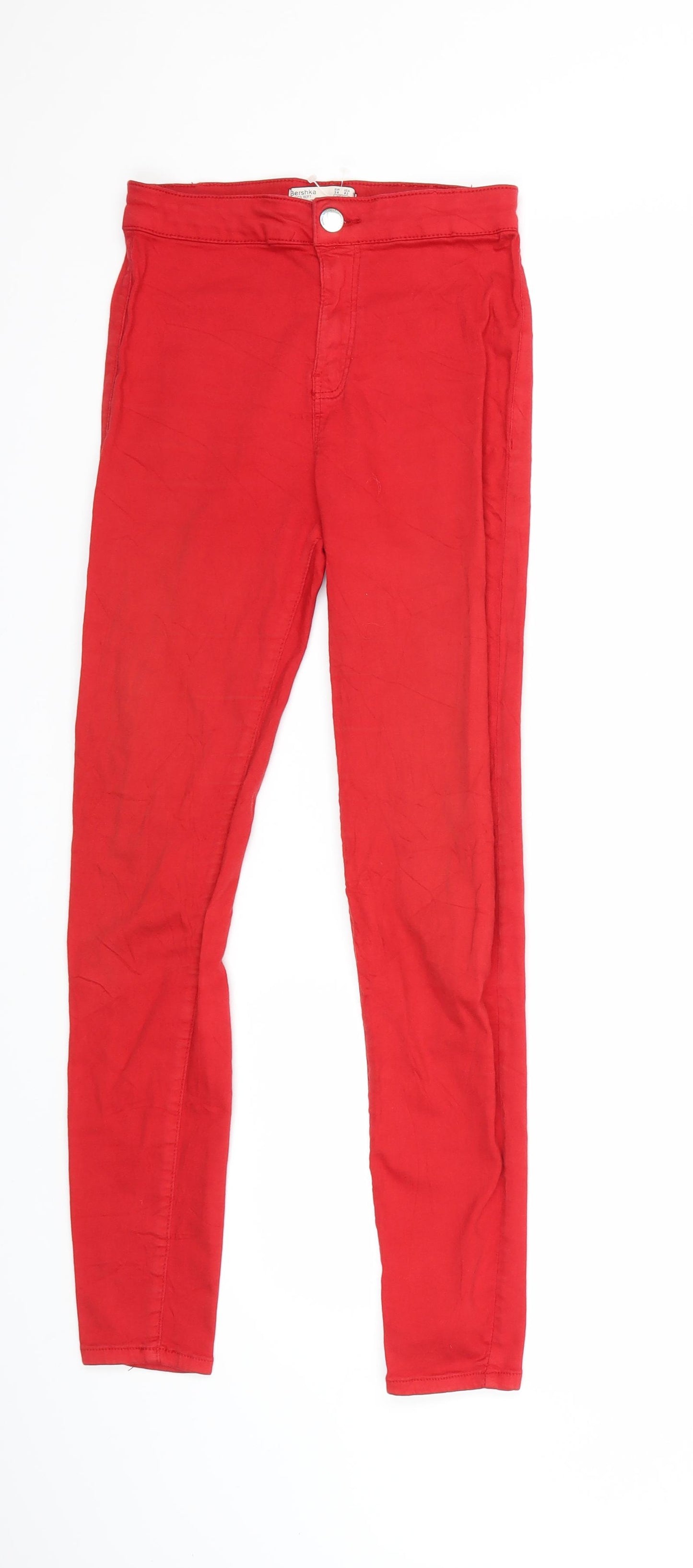 Zara Womens Red  Denim Skinny Jeans Size 6 L26 in