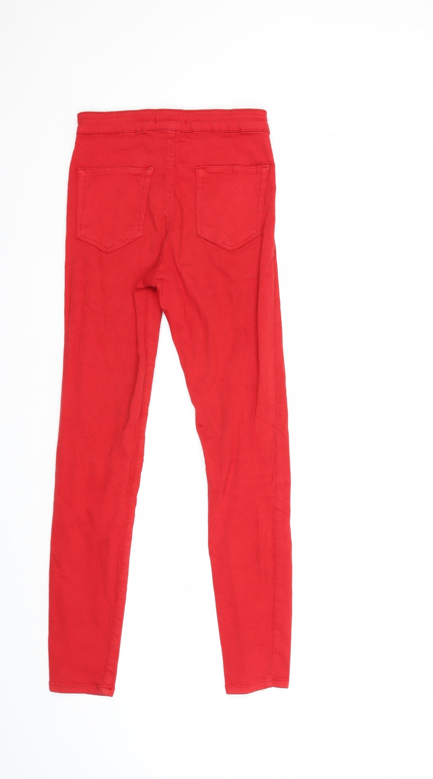 Zara Womens Red  Denim Skinny Jeans Size 6 L26 in