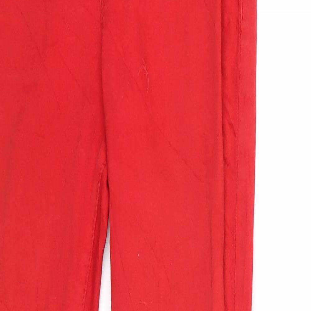 Zara Womens Red  Denim Skinny Jeans Size 6 L26 in