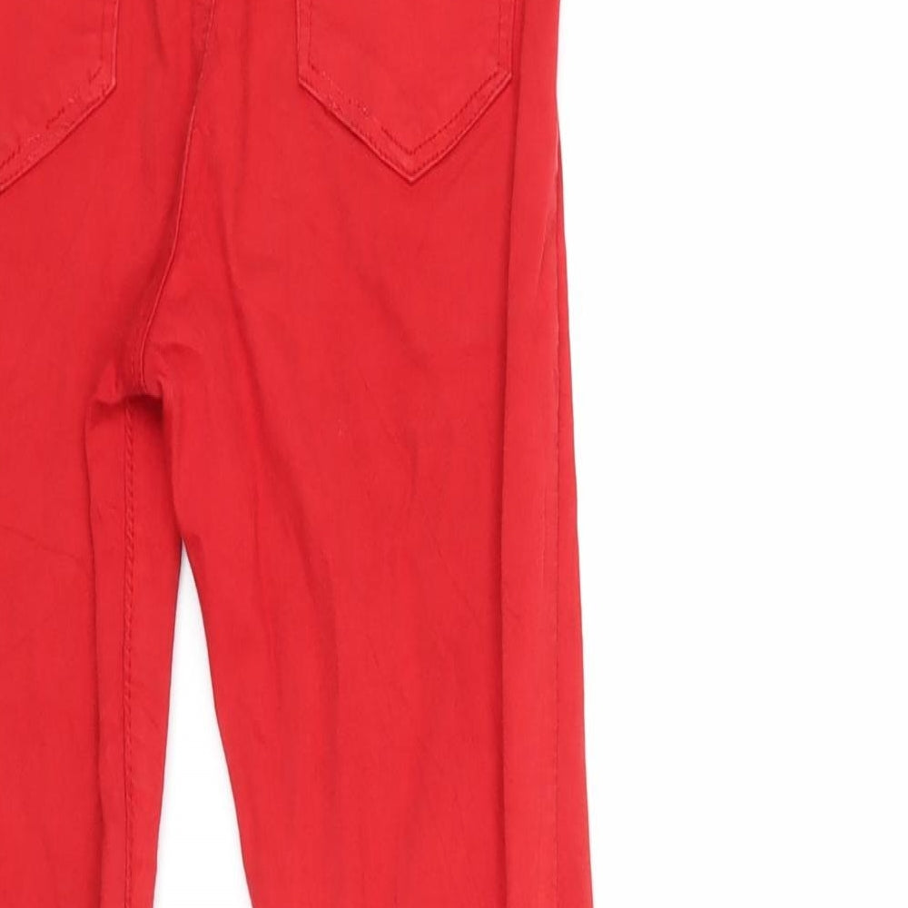 Zara Womens Red  Denim Skinny Jeans Size 6 L26 in