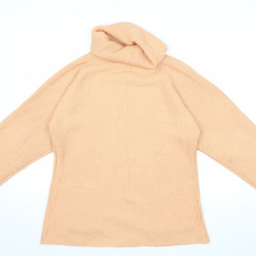 Compliments Womens Orange  Knit Pullover Jumper Size 12