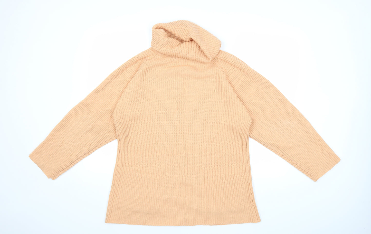 Compliments Womens Orange  Knit Pullover Jumper Size 12