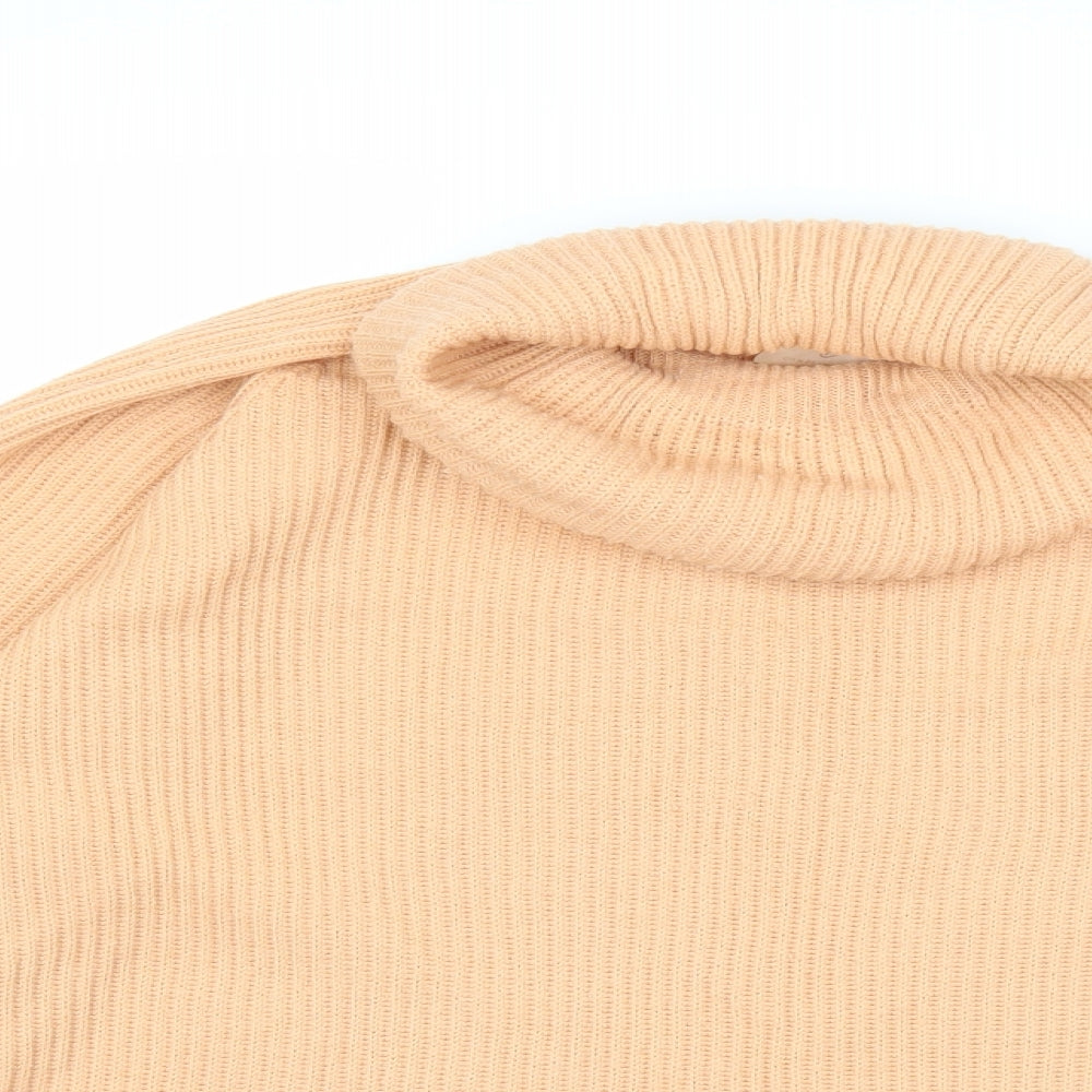 Compliments Womens Orange  Knit Pullover Jumper Size 12