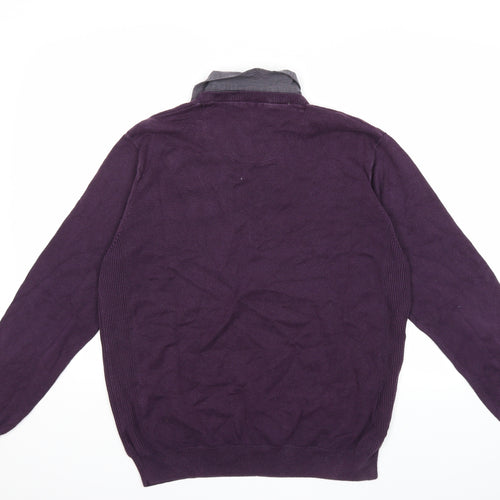 NEXT Mens Purple  Knit Pullover Jumper Size L