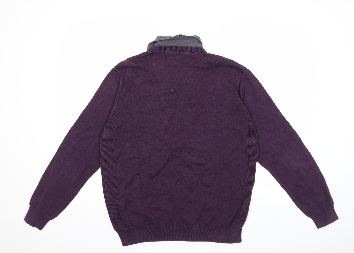 NEXT Mens Purple  Knit Pullover Jumper Size L