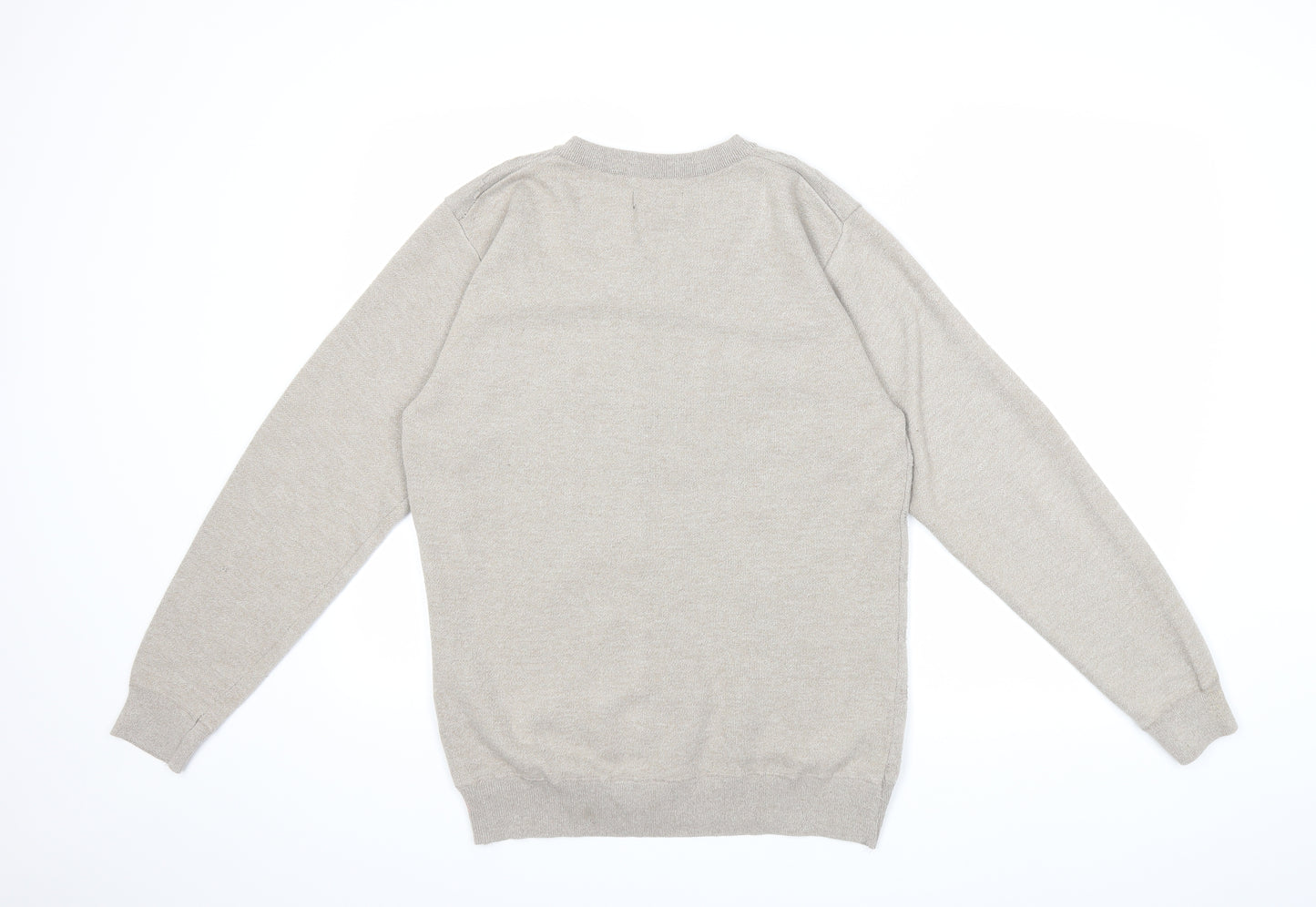 Marcello Mens Beige  Knit Pullover Jumper Size L