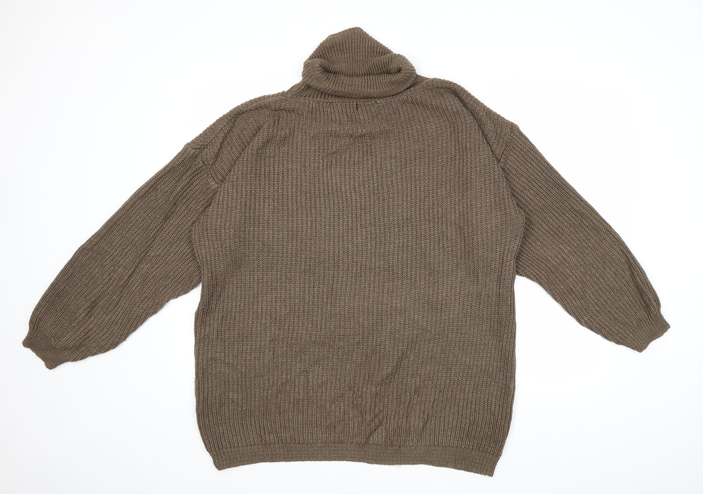 Boohoo Womens Brown  Knit Pullover Jumper Size 18