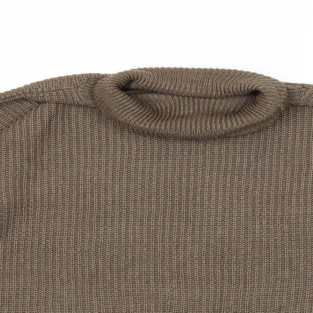Boohoo Womens Brown  Knit Pullover Jumper Size 18