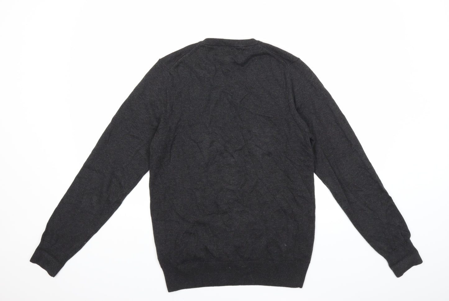 Marks and Spencer Mens Grey  Knit Pullover Jumper Size S