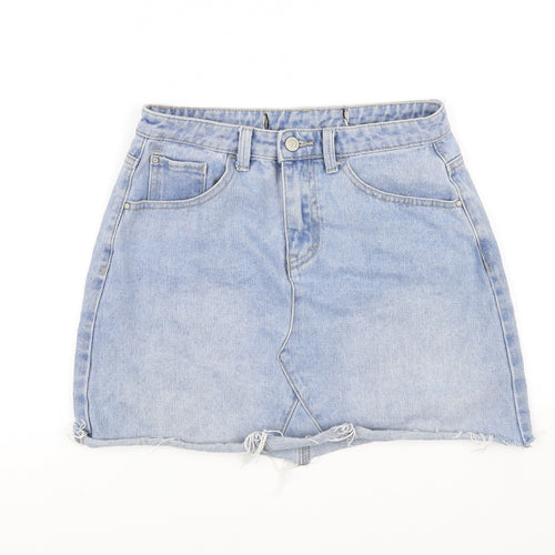 deniem & co Womens Blue   A-Line Skirt Size 8