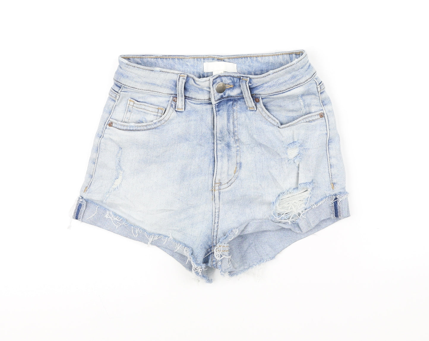 H&M Womens Blue   Hot Pants Shorts Size 6