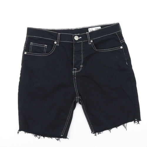 deniem & co Womens Black   Cut-Off Shorts Size 32 in