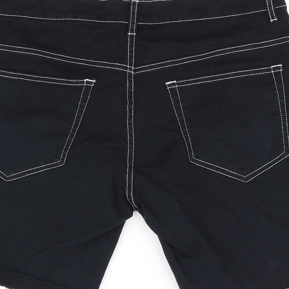 deniem & co Womens Black   Cut-Off Shorts Size 32 in
