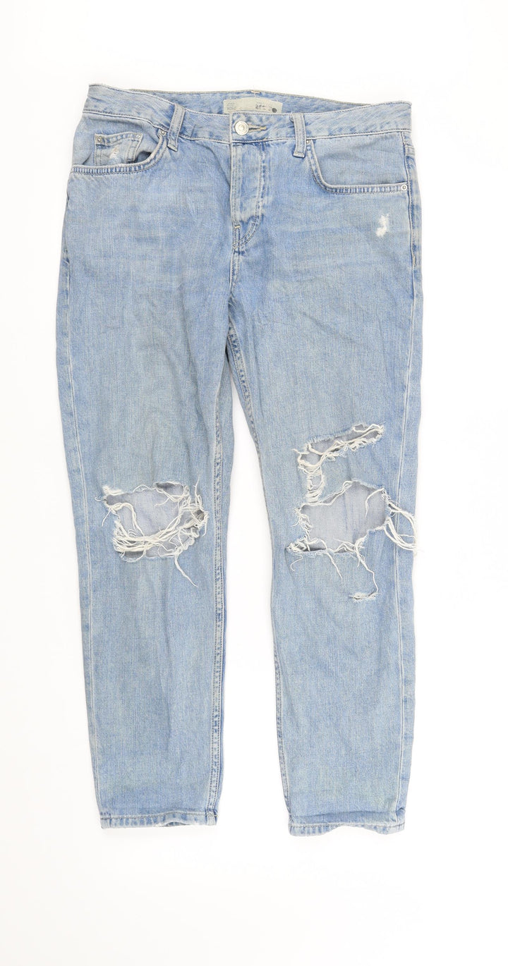 Topahop Womens Blue Straight Jeans Size 26 in L32 in