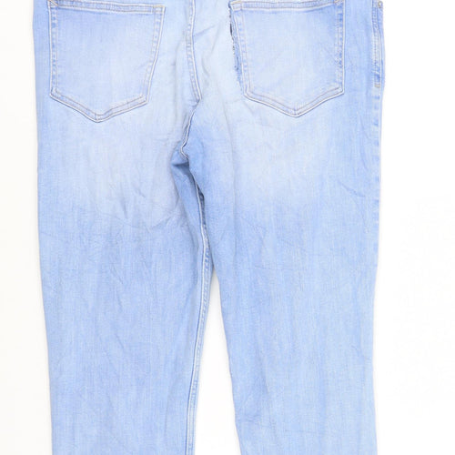 M&S Collection Womens Blue   Straight Jeans Size 12 L32 in
