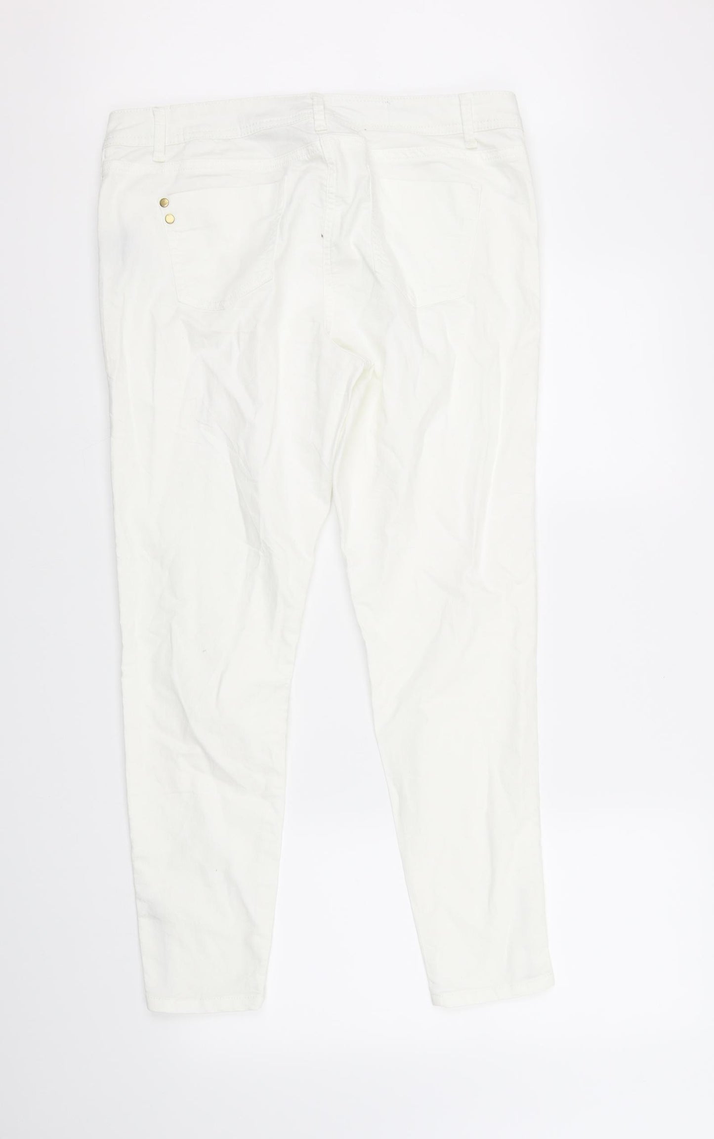 angel spirit Womens White   Mom Jeans Size 16 L30 in