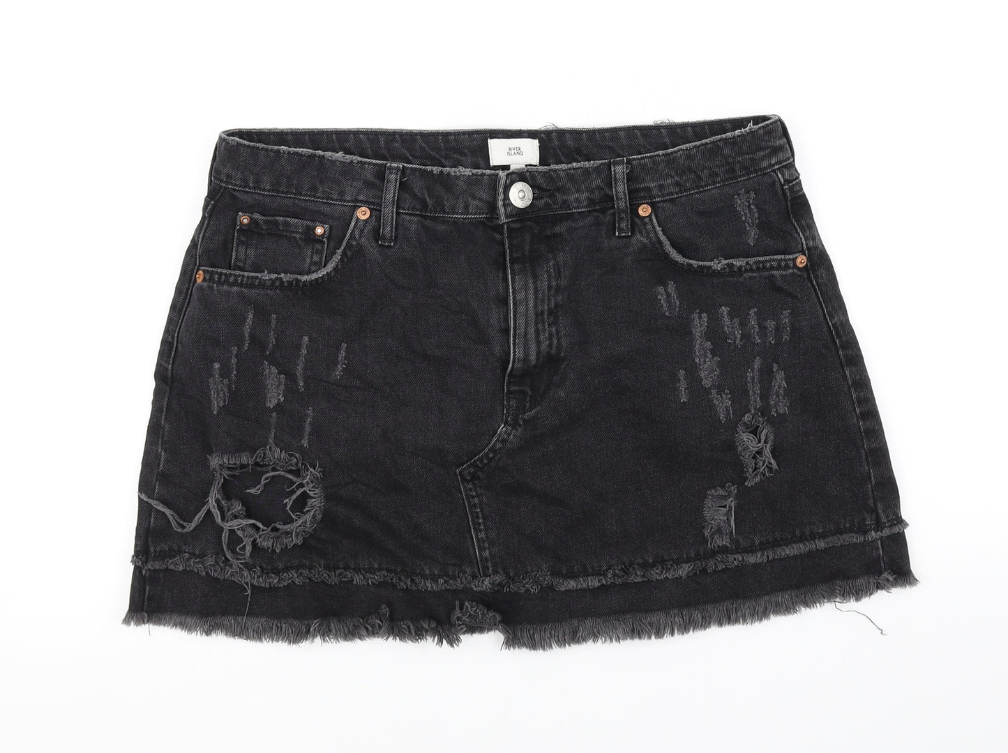 River Island Womens Black   A-Line Skirt Size 14