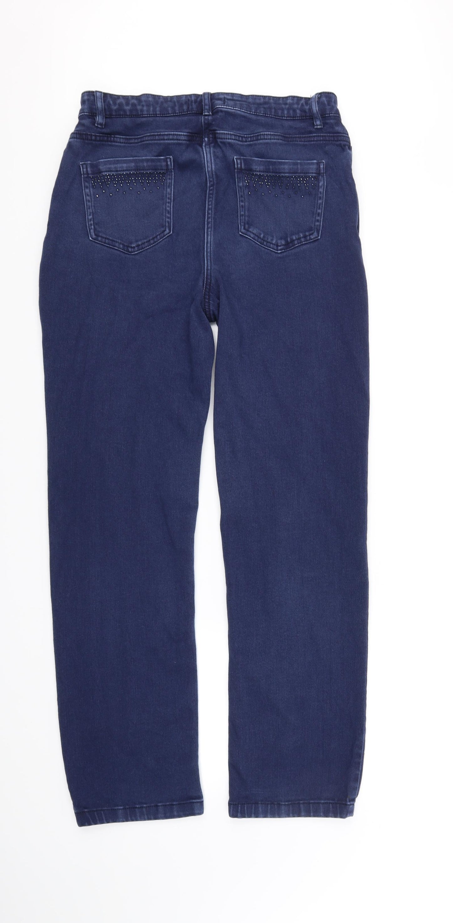 NEXT Womens Blue   Straight Jeans Size 14 L33 in