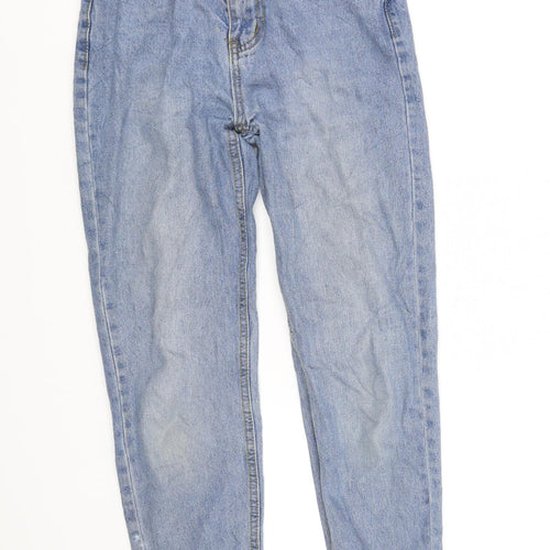PRETTYLITTLETHING Womens Blue   Straight Jeans Size 4 L26 in