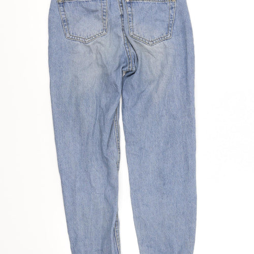 PRETTYLITTLETHING Womens Blue   Straight Jeans Size 4 L26 in