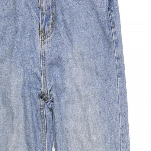 PRETTYLITTLETHING Womens Blue   Straight Jeans Size 4 L26 in