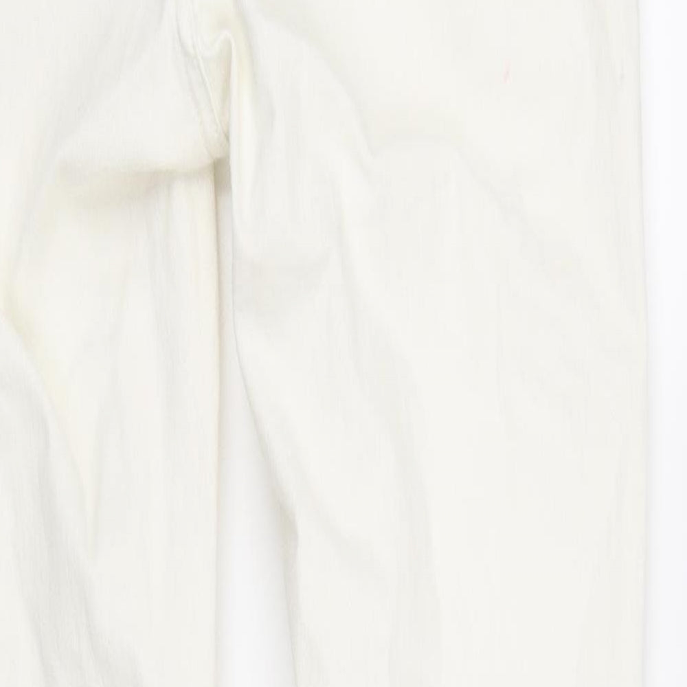 M&S Collection Womens White   Straight Jeans Size 16 L33 in